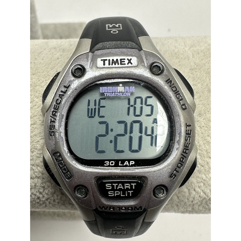 Timex Ironman New Battery 171 Ladies Watch 34MM 7.5" 30‎ Lap Black Gray X33